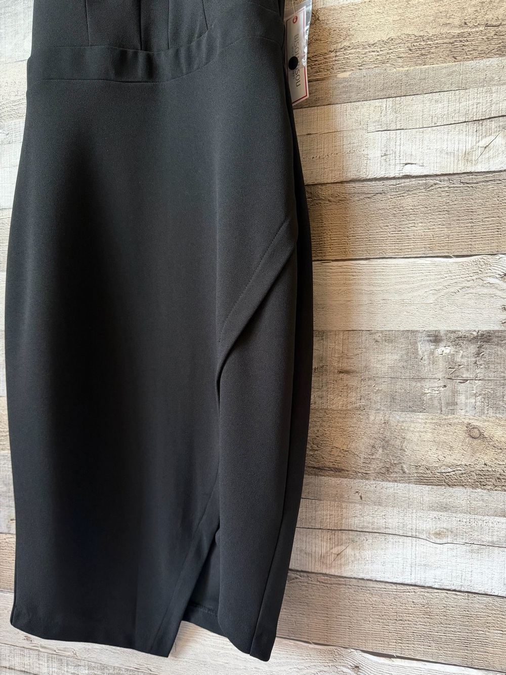 Bisou Bisou Black Beaded Halter Open Back Tulip Hem Cocktail Party Dress NWT Sz4 - Picture 11 of 16